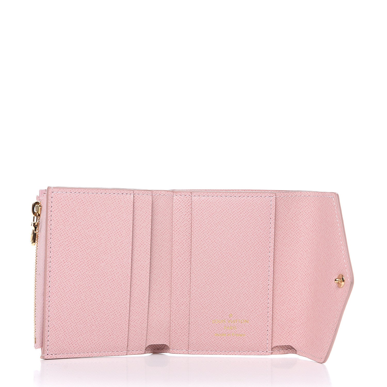 Louis Vuitton Damier Azur Studded Zoe Wallet Rose Ballerine 4 of 7