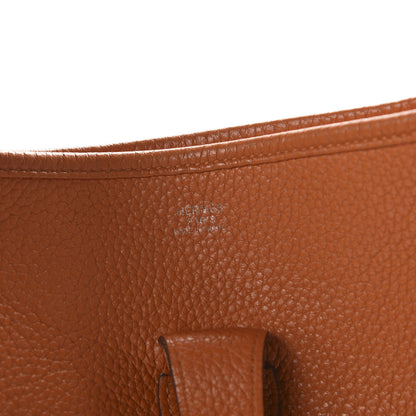 Hermes Taurillon Clemence Evelyne III GM Orange 8 of 9