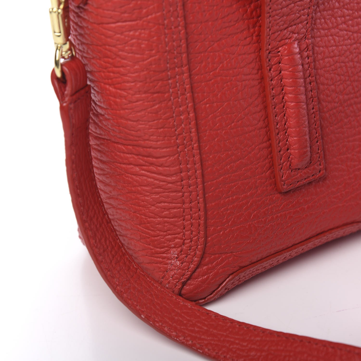 3.1 Phillip Lim 3.1 Textured Calfskin Mini Pashli Satchel Red 10 of 10