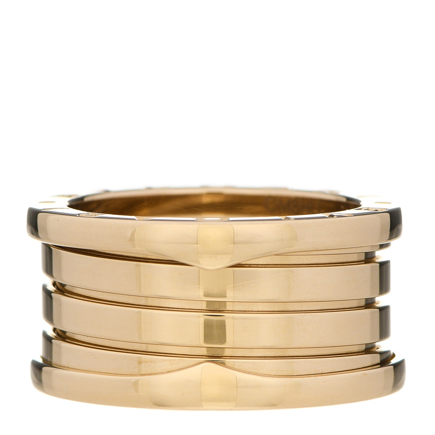 Bulgari 18K Yellow Gold B.Zero1 Four-Band Ring 54 6.75 3 of 7