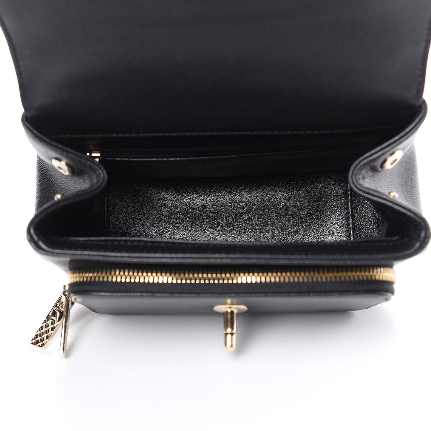 Caviar Quilted Small Business Affinity Flap Black