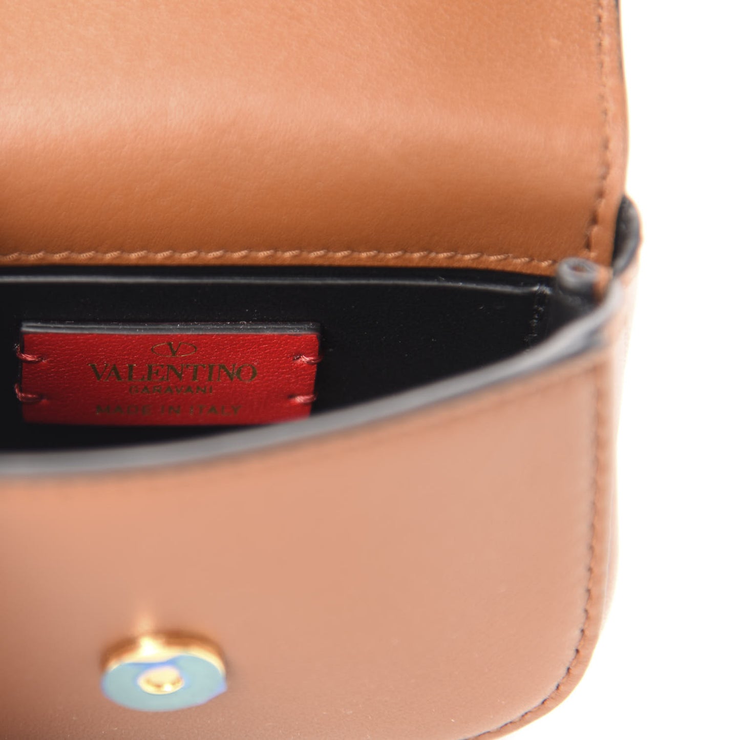 Calfskin Mini Supervee Crossbody Bag Saddle Brown