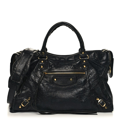 Balenciaga Agneau Classic Gold Hardware City Black 3 of 12