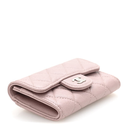 Chanel Caviar Quilted Flap Card Holder Wallet Light Pink 4 of 9