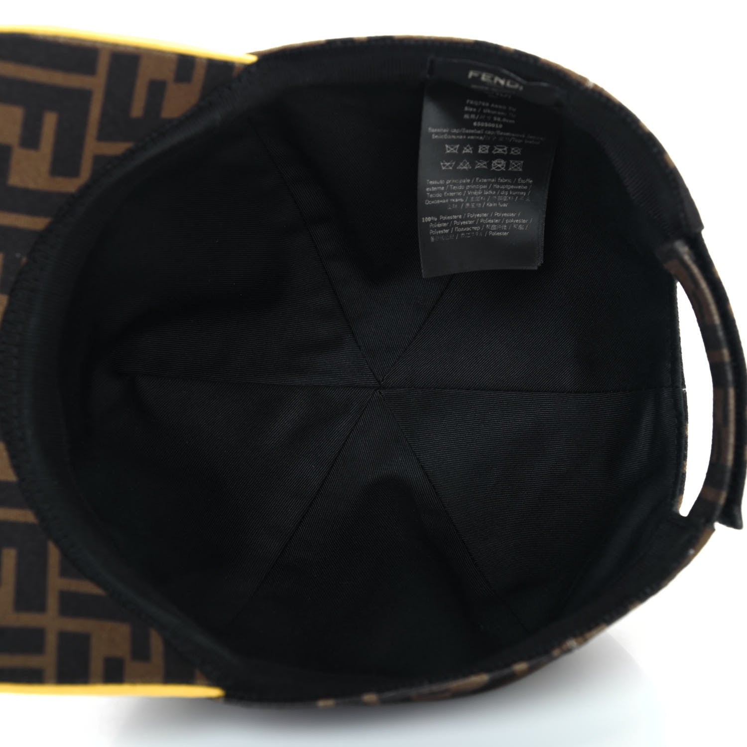 Fendi Canvas FF Reloaded Baseball Hat Tobacco Yellow 4 of 4