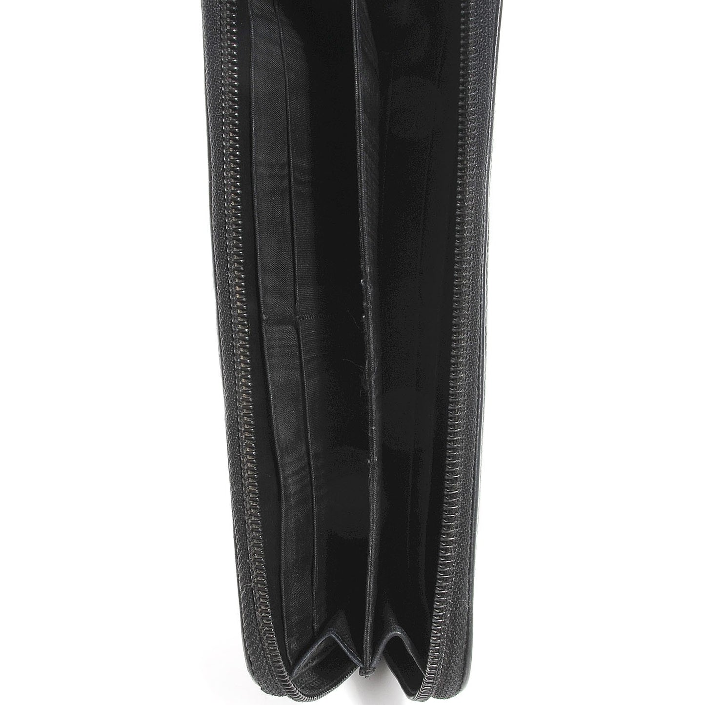 Caviar CC Timeless Large Zip Around Wallet Black