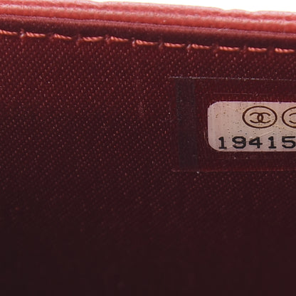 Chanel Lambskin Camellia Embossed Wallet On Chain WOC Red 8 of 11