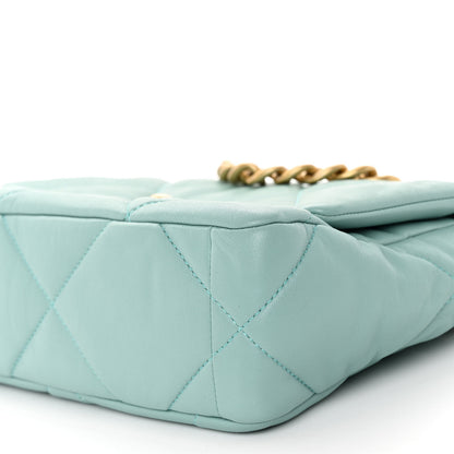Chanel Lambskin Quilted Medium Chanel 19 Flap Light Blue 9 of 9