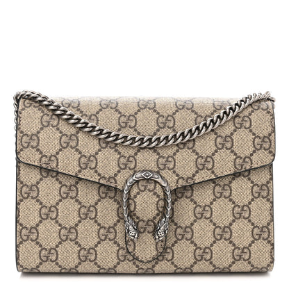 Gucci GG Supreme Monogram Mini Dionysus Chain Wallet Beige Black 1 of 11