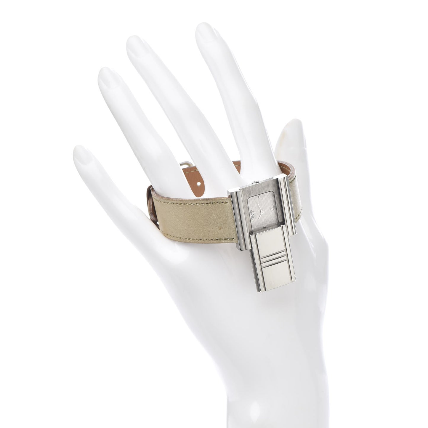 Stainless Steel Leather 26mm Glissade Quartz Watch Beige