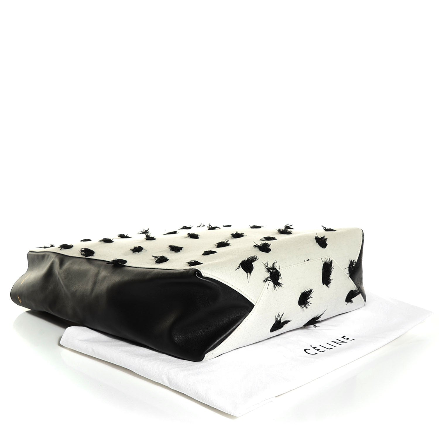 Celine Wool Lambskin Vertical Cabas Black 4 of 8
