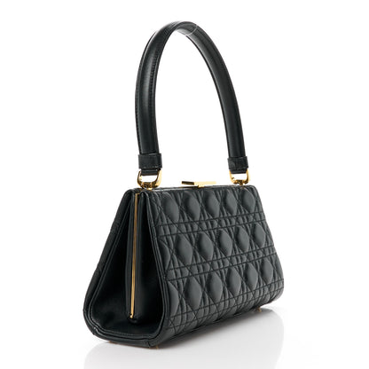 Christian Dior Calfskin Cannage Frame Bag Black 4 of 10