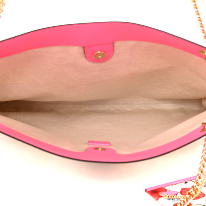 Gucci Canvas Flora Large Rajah Chain Tote White Multicolor Fuxia Fluo 6 of 11