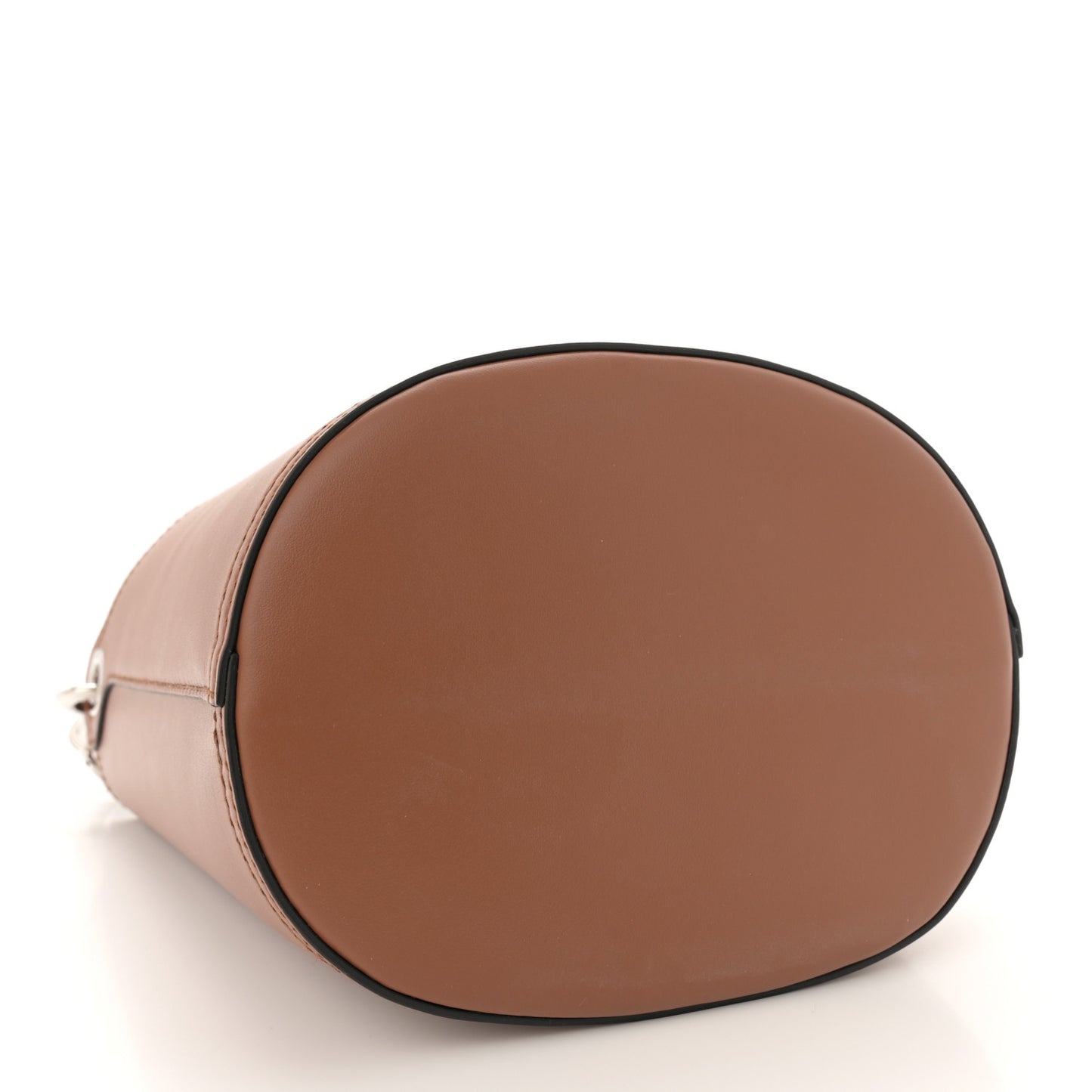 City Calfskin Tambour Bucket Bag Cognac Black