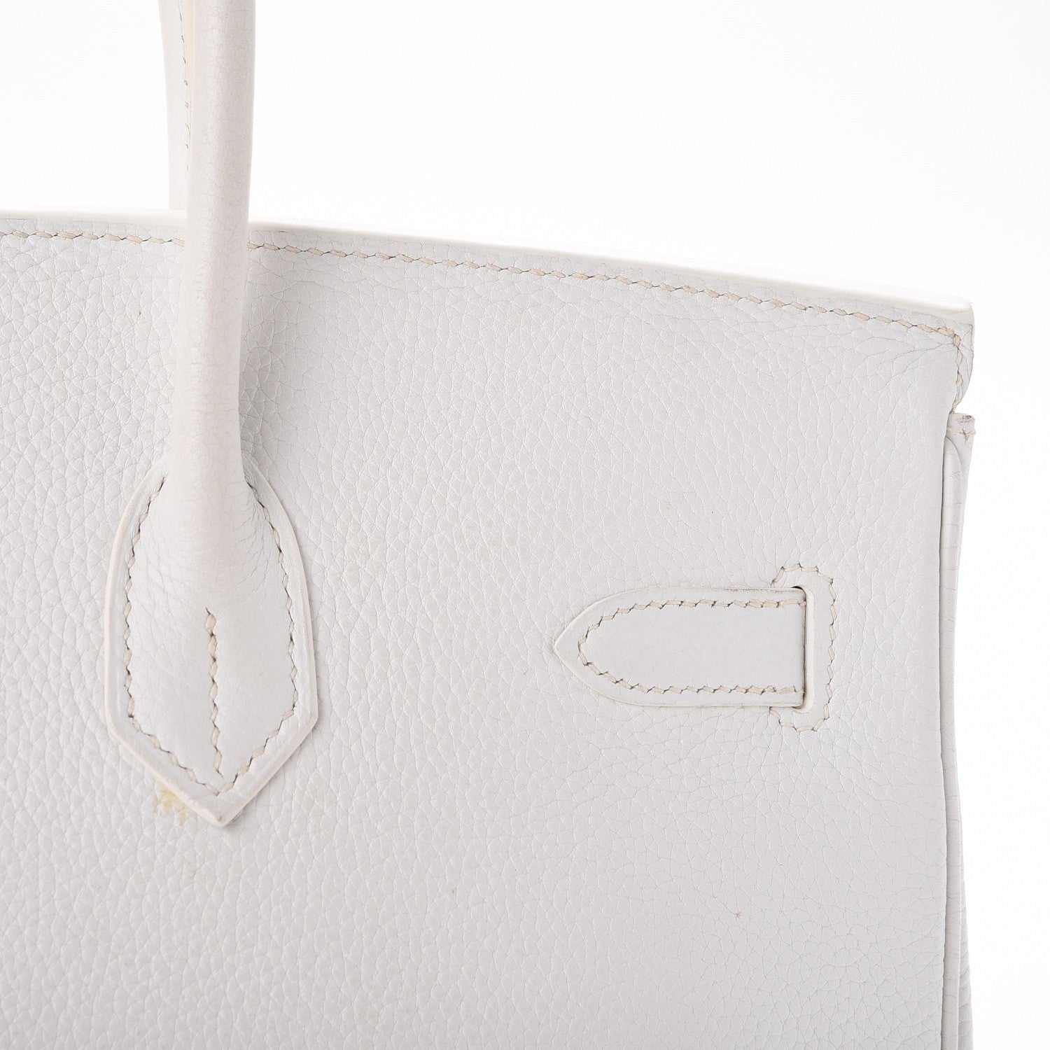 Hermes Taurillon Clemence Birkin 35 White 35 of 44