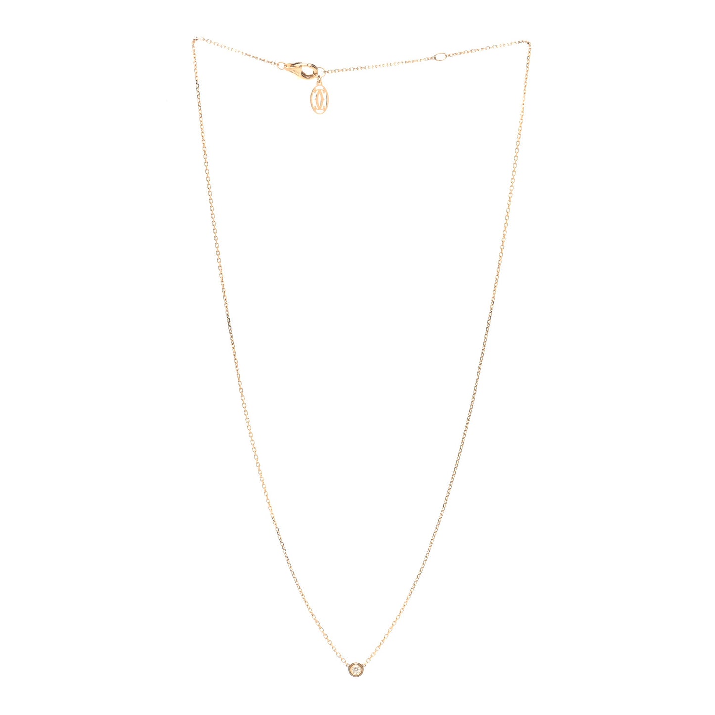 18K Yellow Gold Diamond XS D'Amour Pendant Necklace
