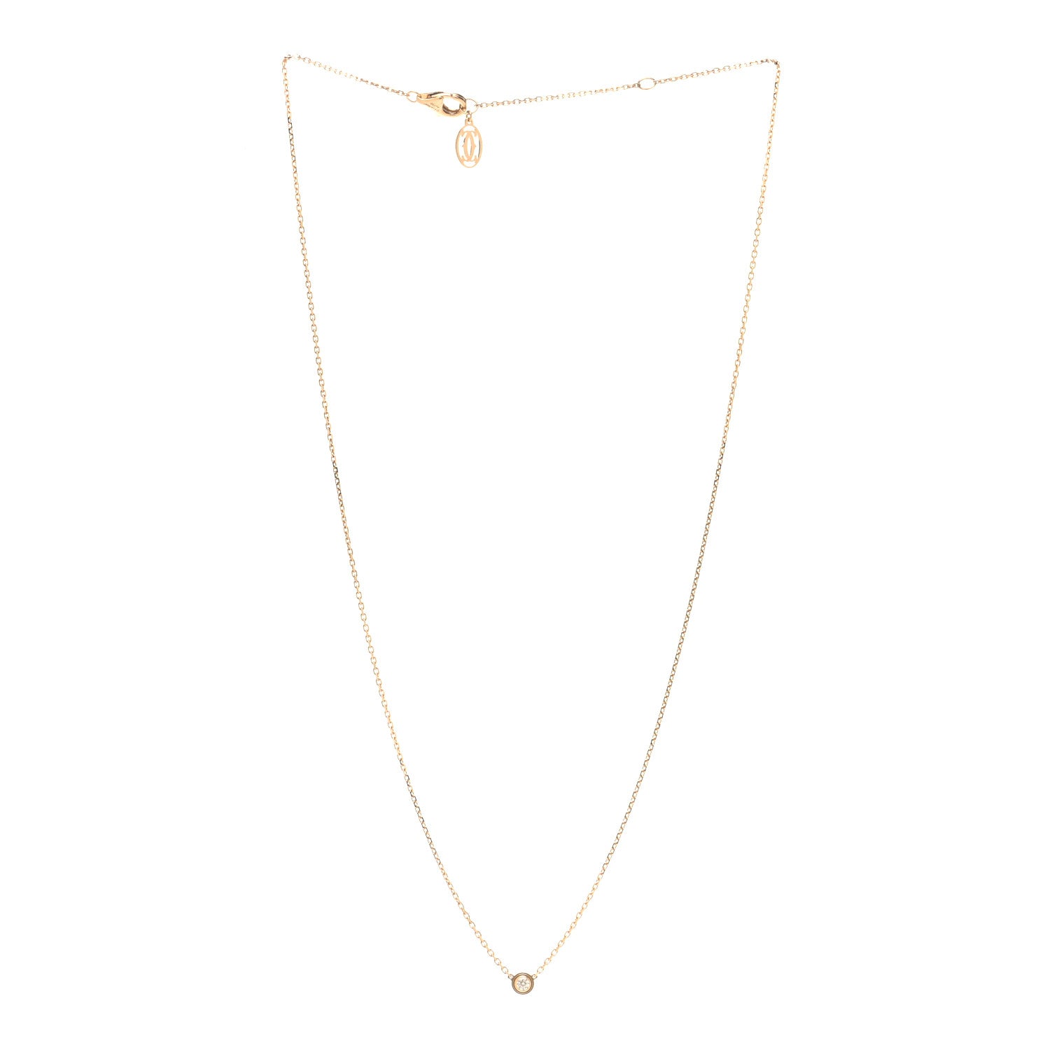 Cartier 18K Yellow Gold Diamond XS D'Amour Pendant Necklace 2 of 5