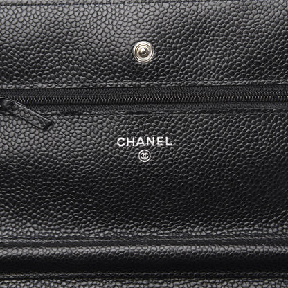 Chanel Caviar Quilted Wallet On Chain WOC Black 6 of 11