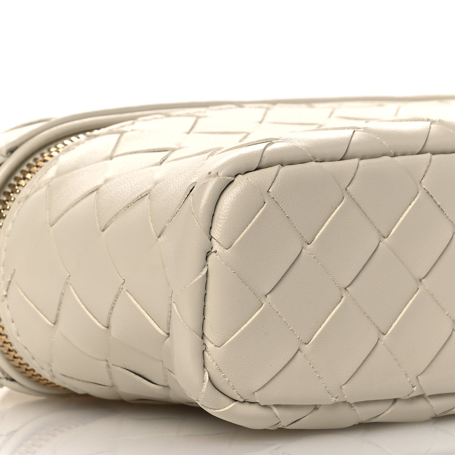 Bottega Veneta Calfskin Intrecciato Bang Bang Vanity Case Sea Salt 8 of 10