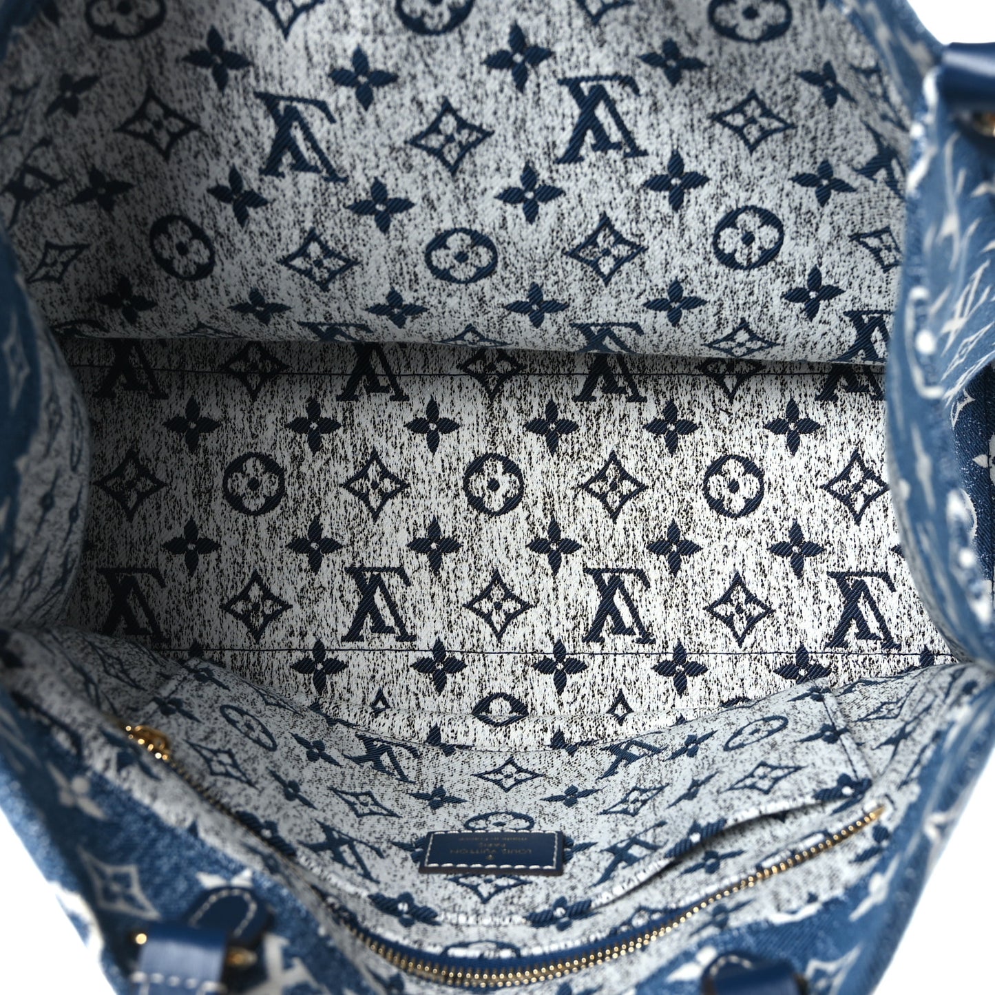 Monogram Jacquard Denim Onthego MM Bleu