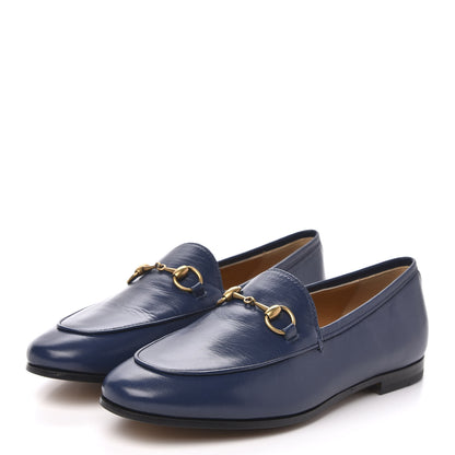 Gucci Malaga Kid Womens Jordaan Loafers 37 Blue Agata 3 of 9