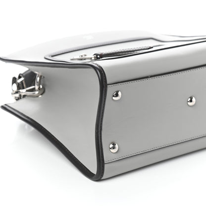 Fendi Vitello Century Opaco F is Fendi Bi-Color Small Runaway Satchel Ghiaccio Ebano 8 of 9