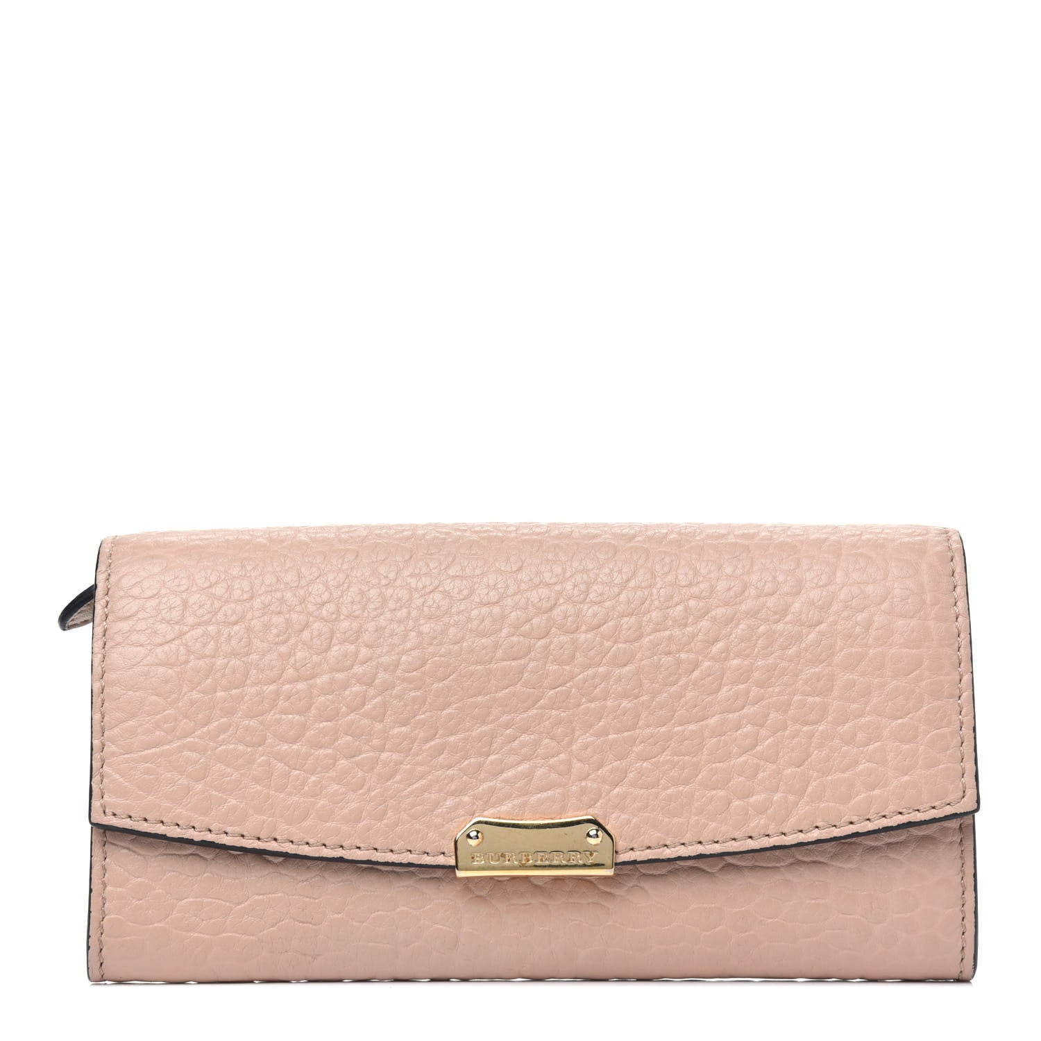 Burberry Signature Grain Calfskin Continental Wallet Apricot 1 of 5