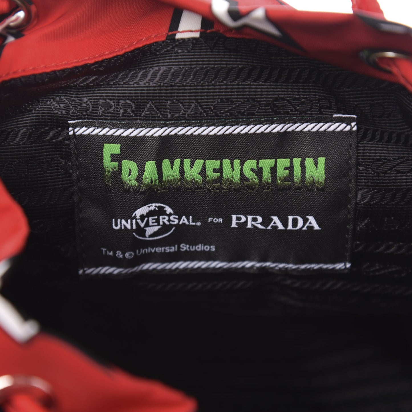 X UNIVERSAL STUDIOS Tessuto Nylon Saffiano Thunder Frankenstein Backpack Rosso Black