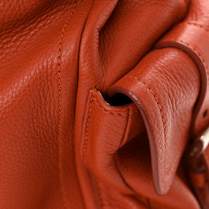 Prada Vitello Daino Buckle Shoulder Bag Mandarin 12 of 13