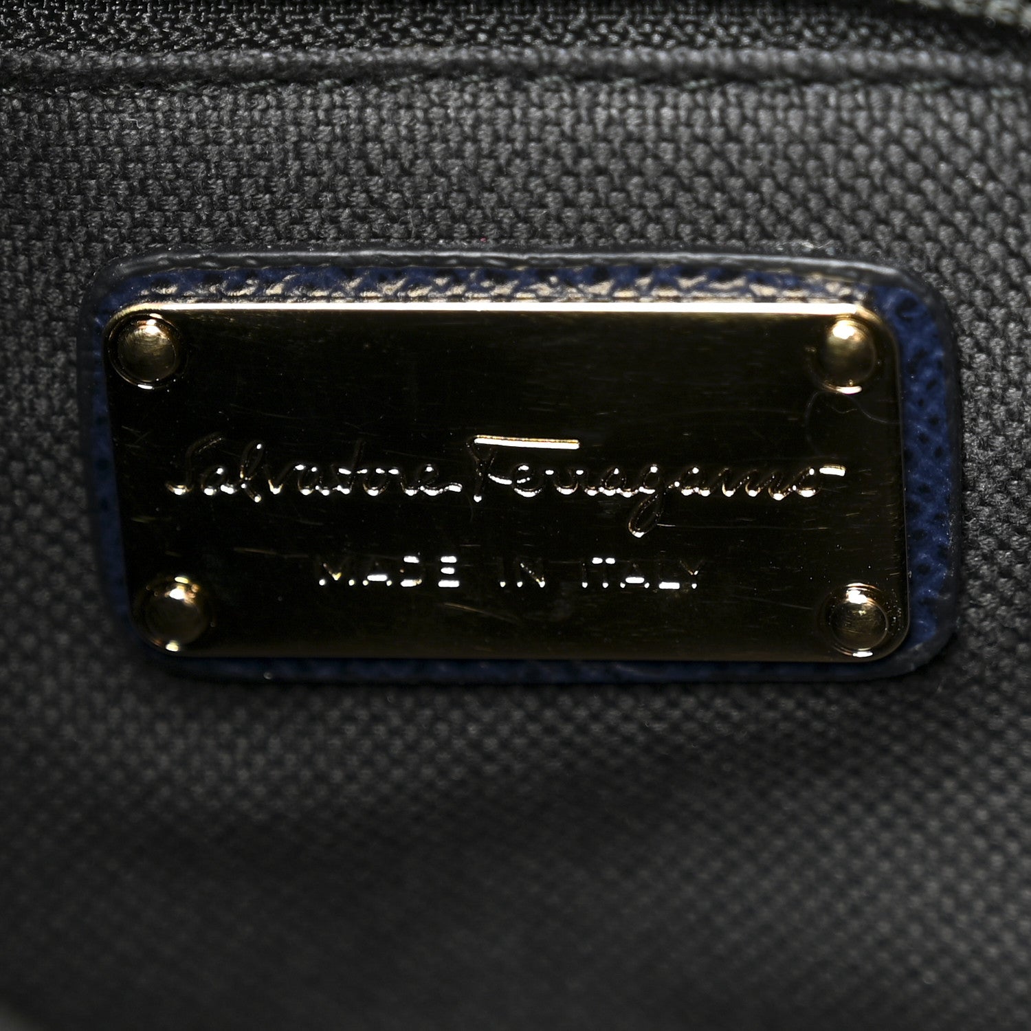 Salvatore Ferragamo Calfskin Briana Tote Navy 6 of 10