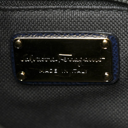 Salvatore Ferragamo Calfskin Briana Tote Navy 6 of 10