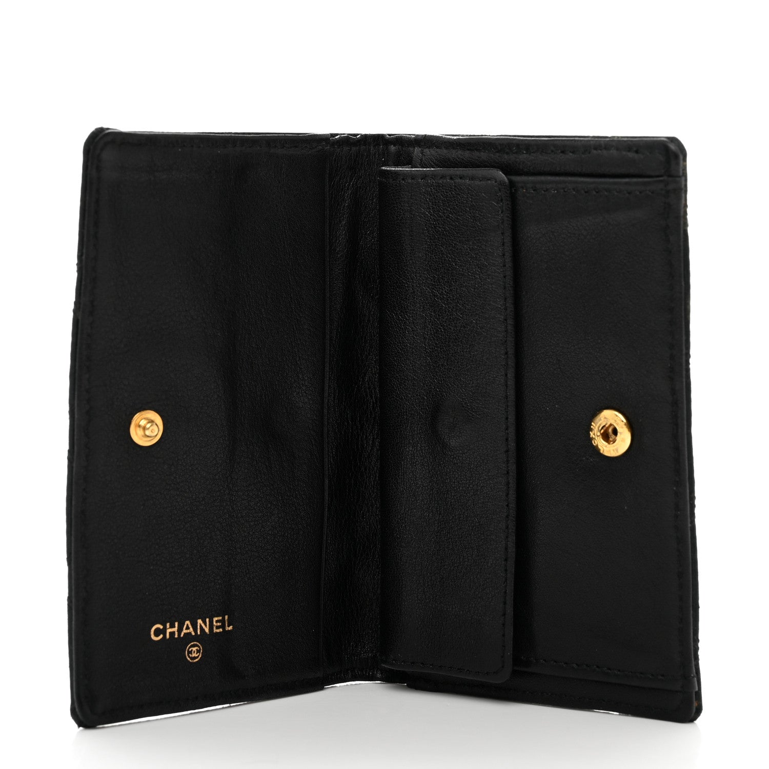 Chanel Satin Stitched Flap Card Holder Black 5 of 8