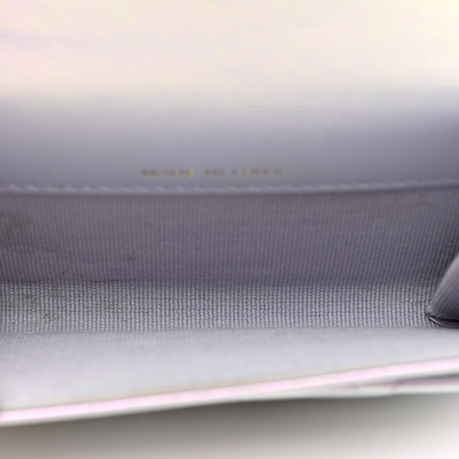 Chanel Iridescent Calfskin Quilted Chanel 19 Flap Card Holder Light Purple 5 of 9