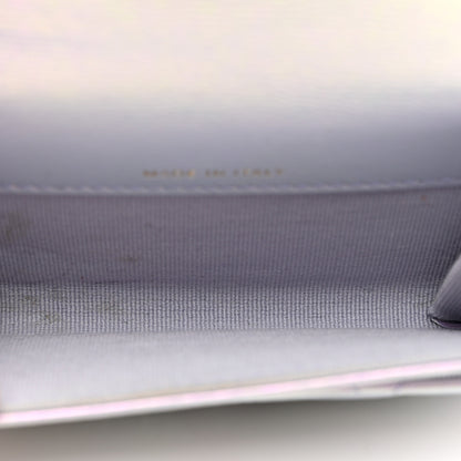 Chanel Iridescent Calfskin Quilted Chanel 19 Flap Card Holder Light Purple 5 of 9