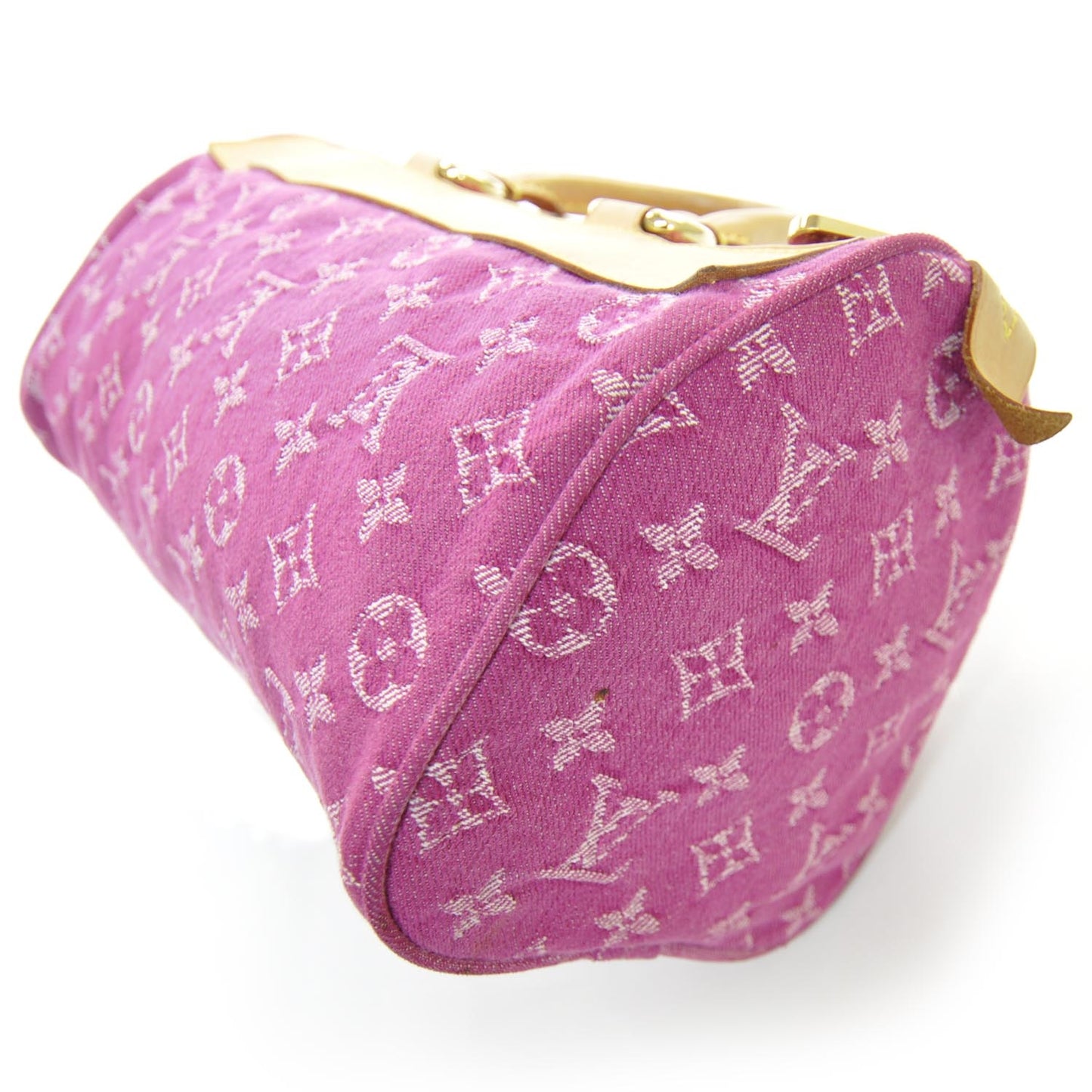 Monogram Denim Neo Speedy Fuchsia