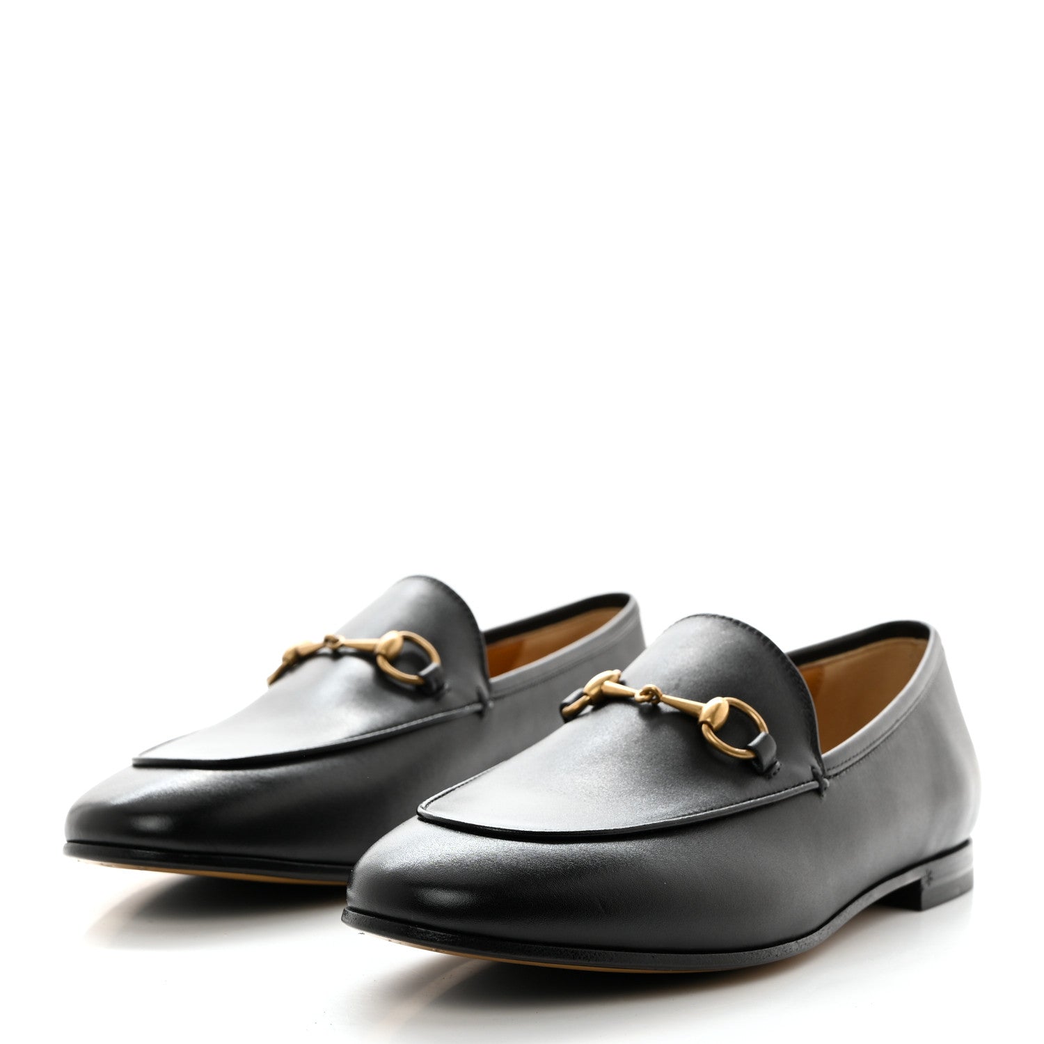 Gucci Calfskin Womens Jordaan Loafers 38.5 Black 3 of 9