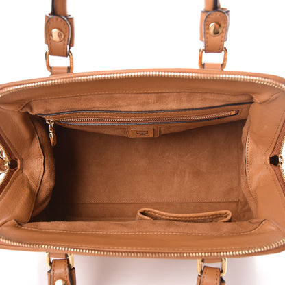 MCM Visetos Studded Boston Satchel Cognac 5 of 10