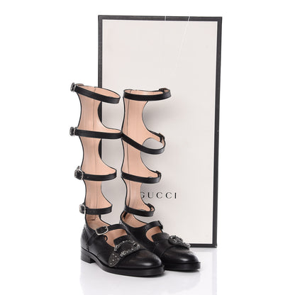 Gucci Calfskin Queercore Brogue Knee High Boots 37.5 Black 12 of 12