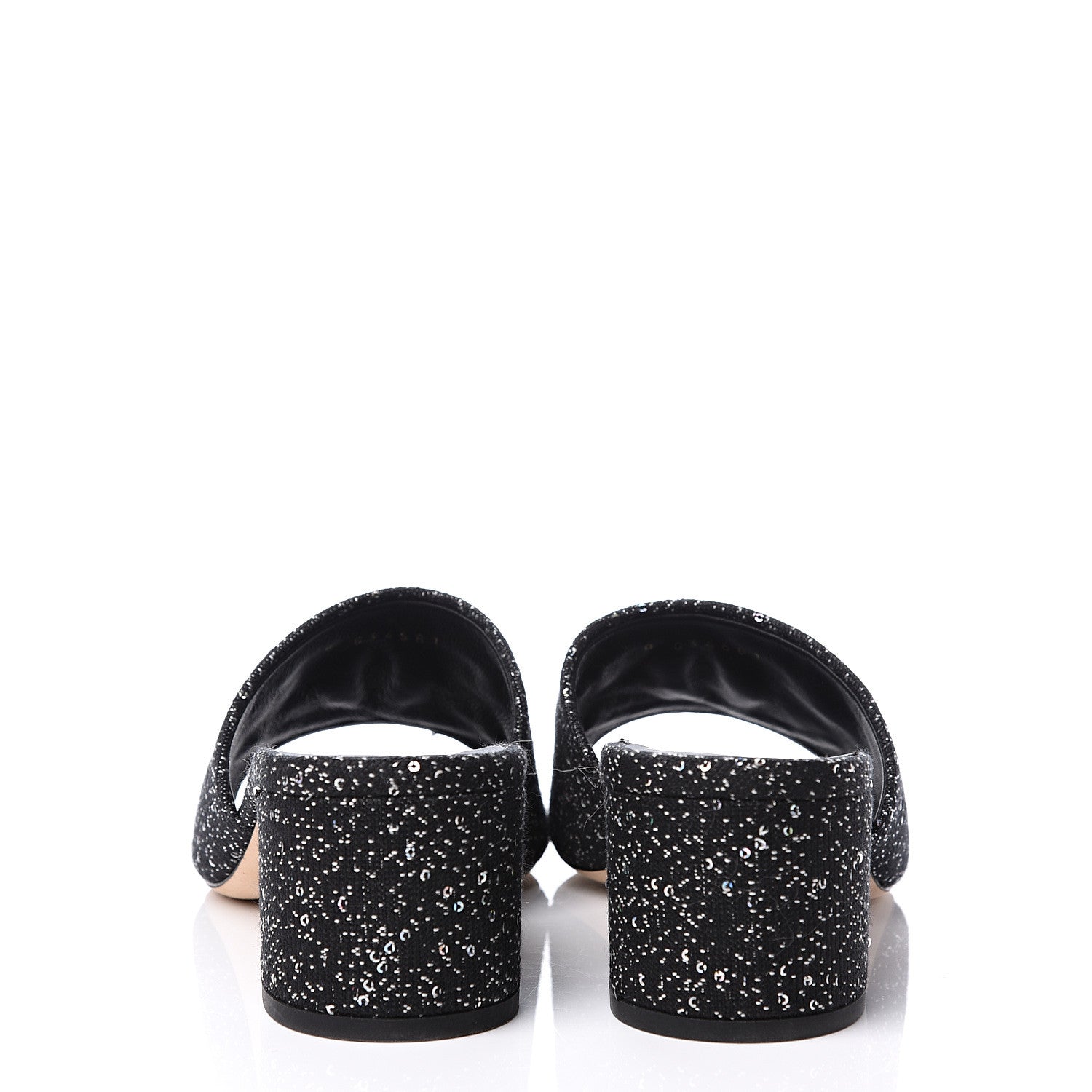Chanel Tweed CC Mules 36 Black White 7 of 11