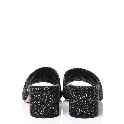 Chanel Tweed CC Mules 36 Black White 7 of 11