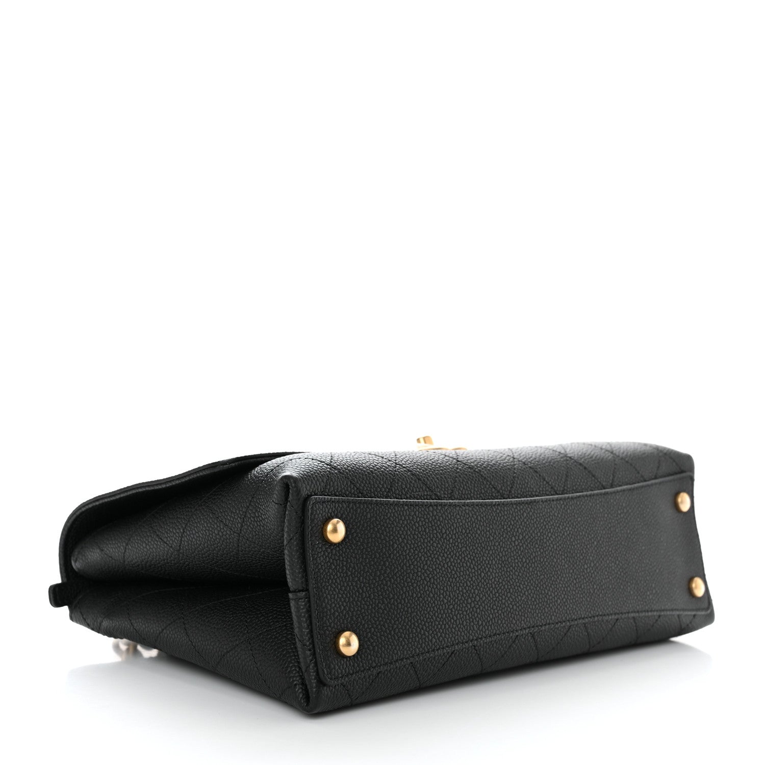 Chanel Grained Calfskin Stitched Flap Black 4 of 11