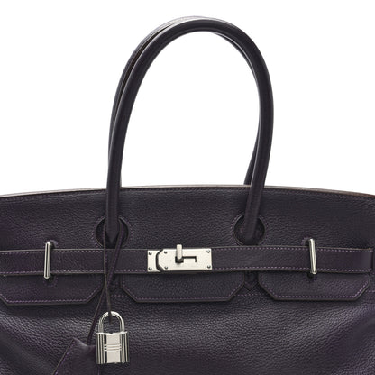 Hermes Taurillon Clemence JPG Birkin 42 Raisin 8 of 10