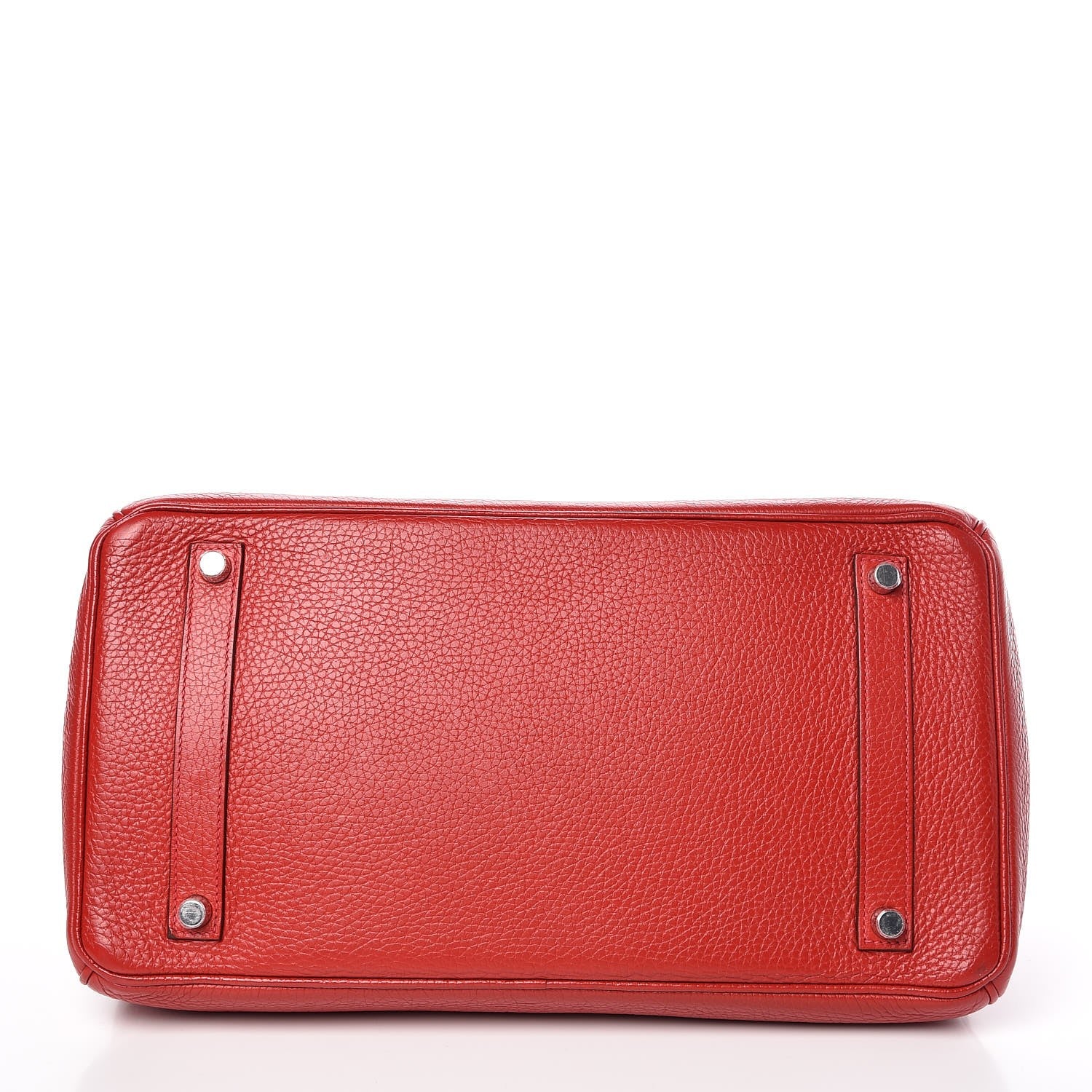 Hermes Taurillon Clemence Birkin 35 Rouge Casaque 6 of 36