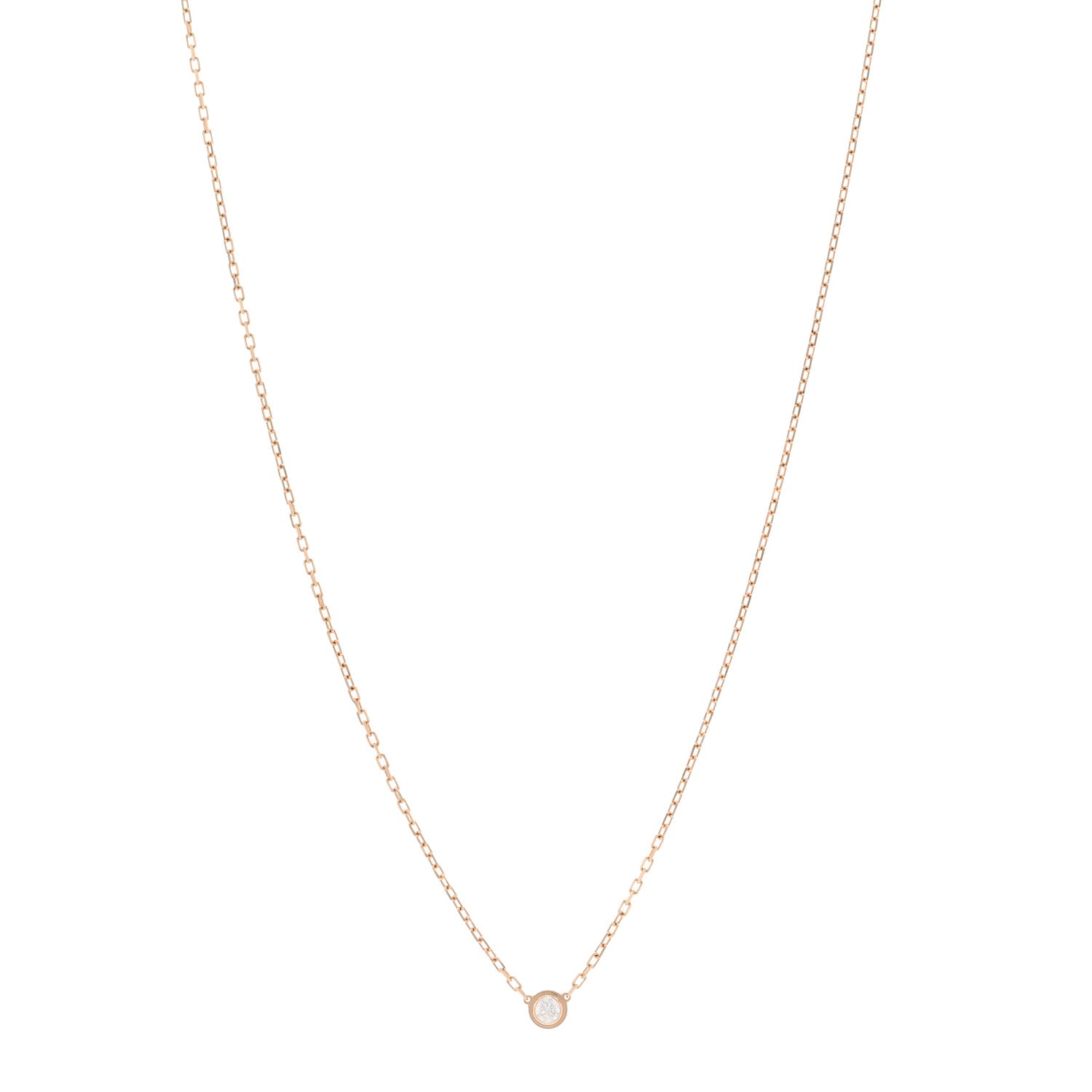 Cartier 18K Pink Gold Diamond SM D'Amour Pendant Necklace 1 of 4