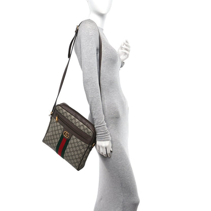 Gucci GG Supreme Monogram Web Medium Ophidia Messenger Bag Brown 2 of 10