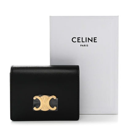 Celine Shiny Calfskin Triomphe Busincess Card Holder Black 9 of 9