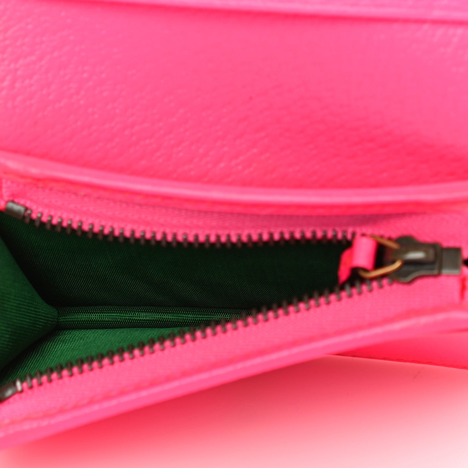 Gucci Calfskin Flora Print Zumi Card Case Fuxia Fluo 5 of 10