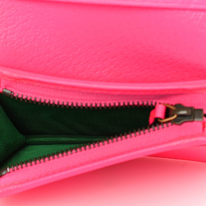 Gucci Calfskin Flora Print Zumi Card Case Fuxia Fluo 5 of 10