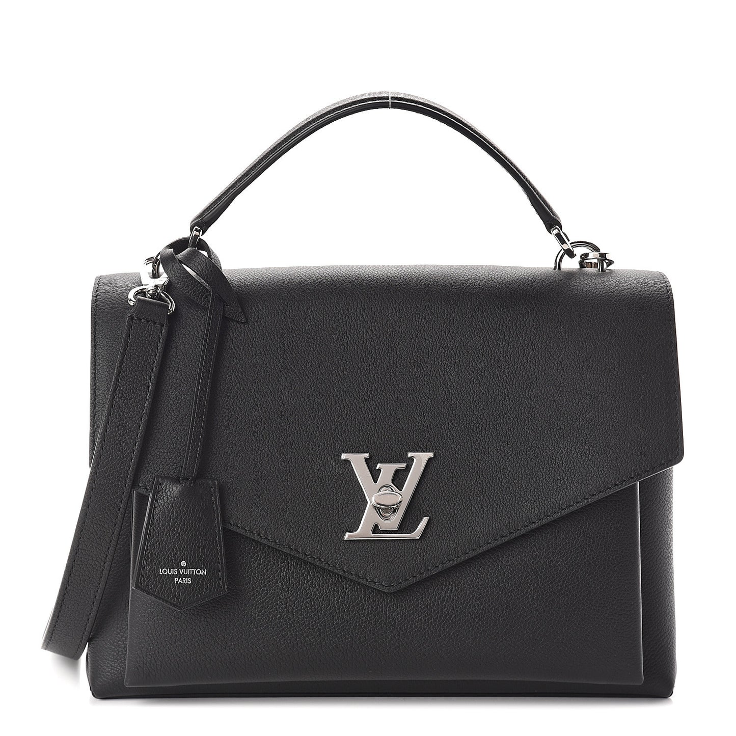 Soft Calfskin My Lockme Top Handle Black