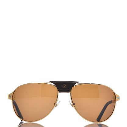 Cartier Santos Dumont Aviator Sunglasses A08A90F Gold 2 of 8